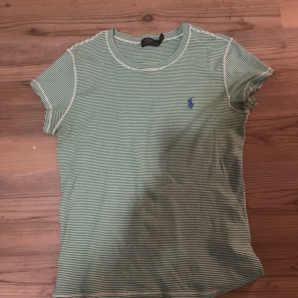 Polo by Ralph Lauren Mint Striped Tee